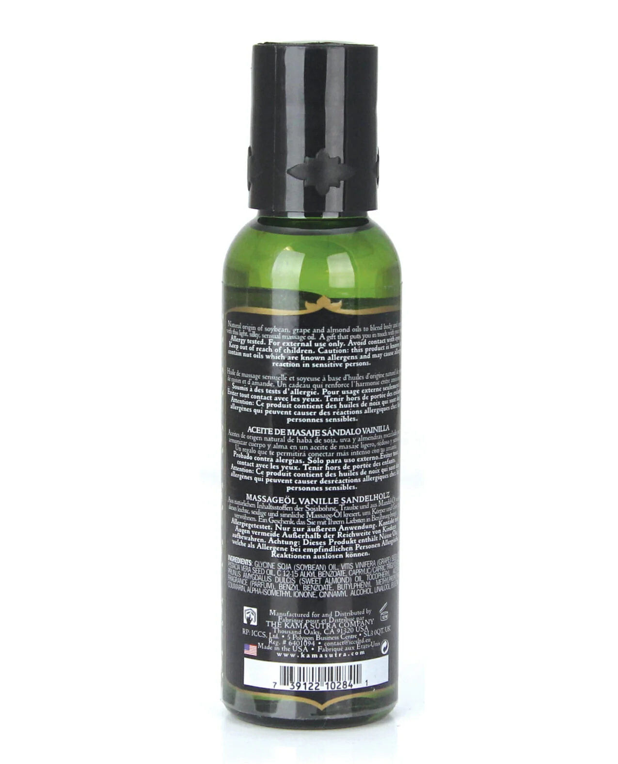 Kama Sutra Naturals Vanilla Sandalwood Massage Oil - 2 oz - Image 2