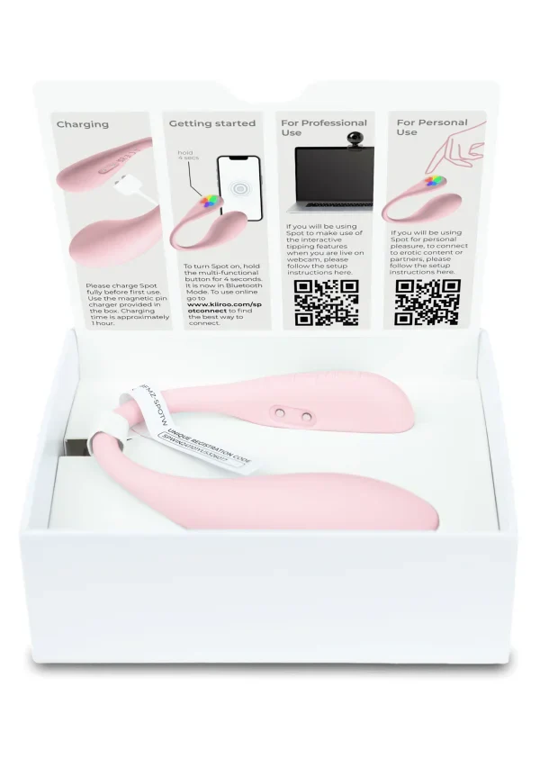 Kiiroo Spot Wearable Interactive Couples Vibe in Kiss Me Pink - Image 5