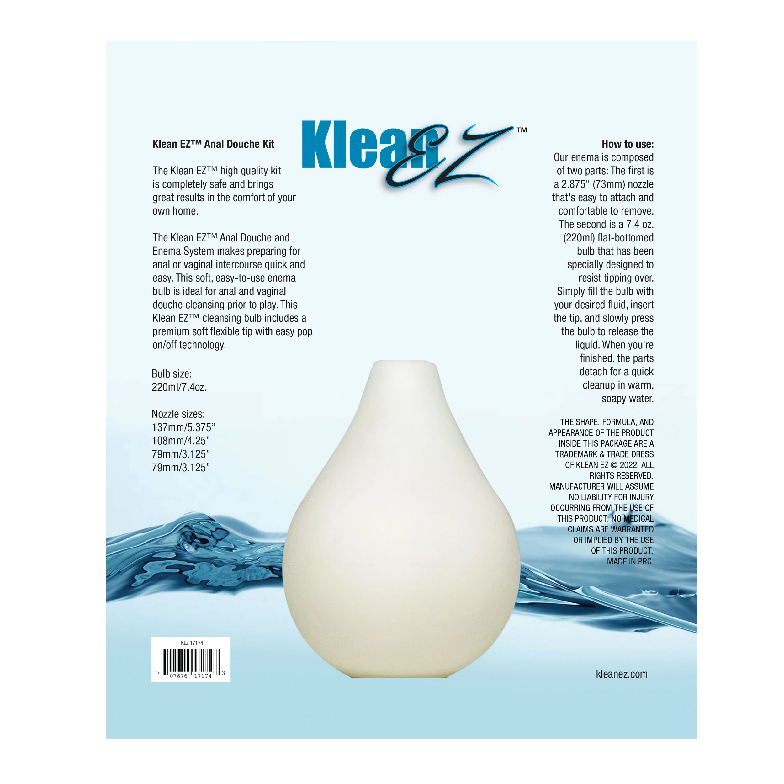 Klean EZ Anal Douche Kit - 220ml - Image 3