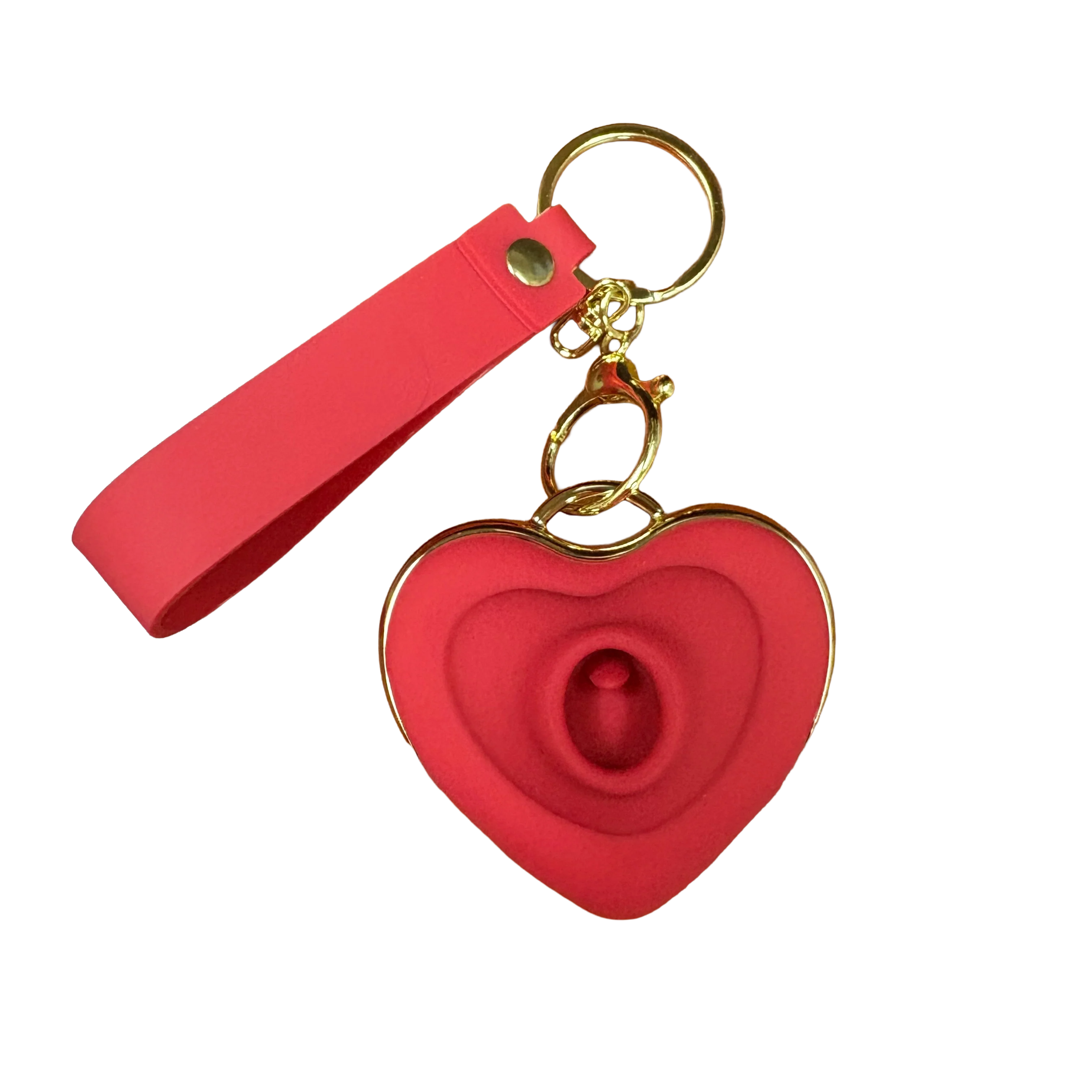 Le Heart Flutter Vibe Keychain in Red