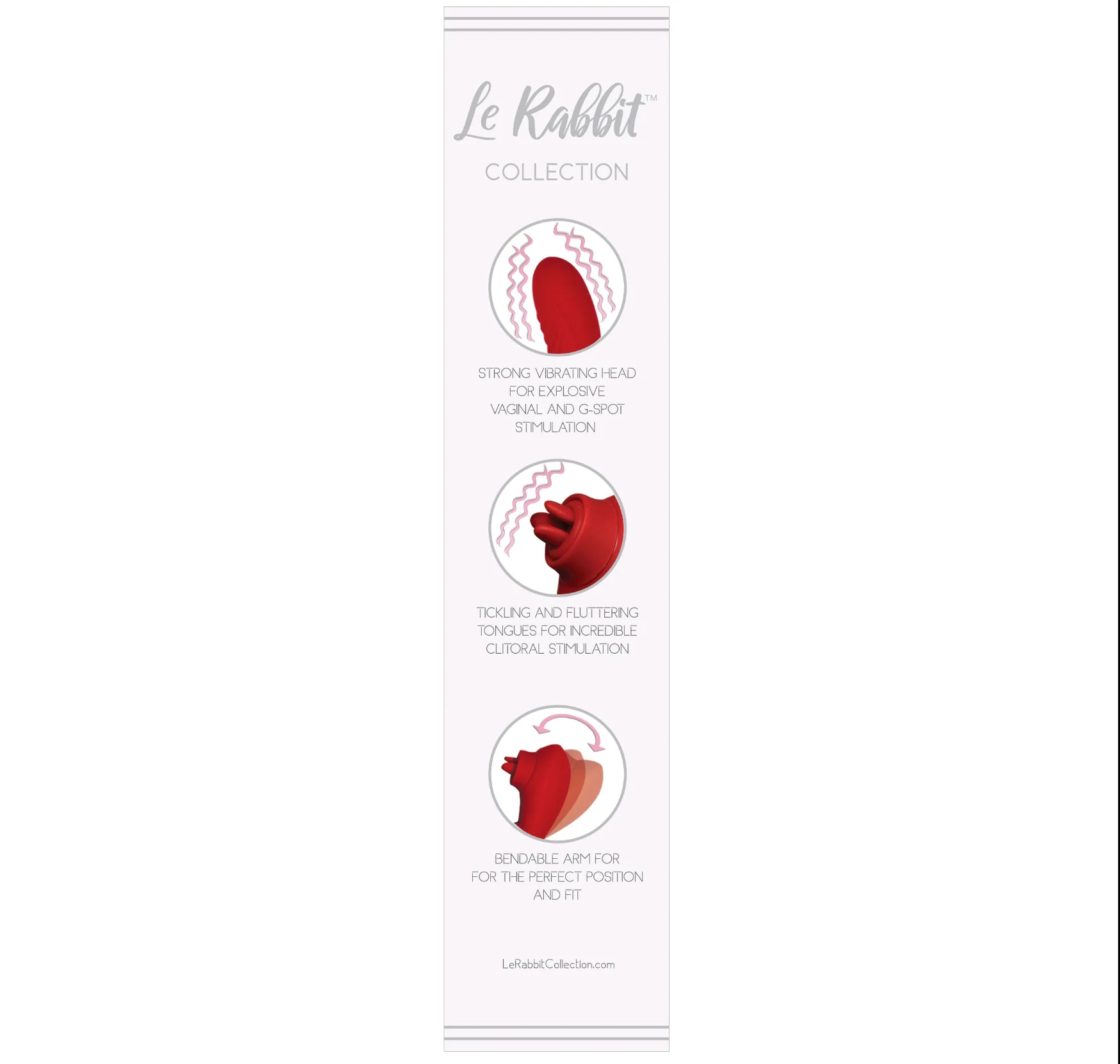 THE LE RABBIT DUAL ACTION VIBRATOR - RED - Image 5