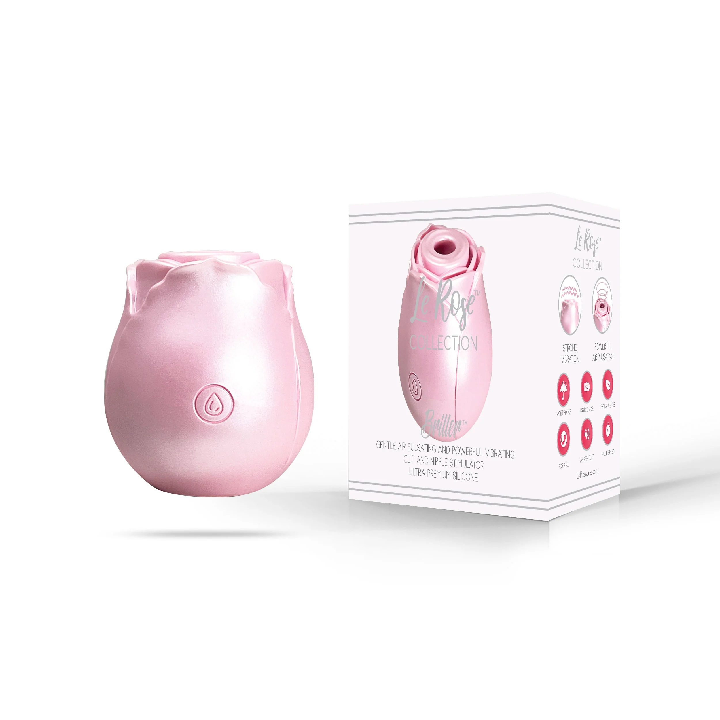 Le Rose Briller Air Pulse Clitoral Vibe in Pink Pearl - Image 3