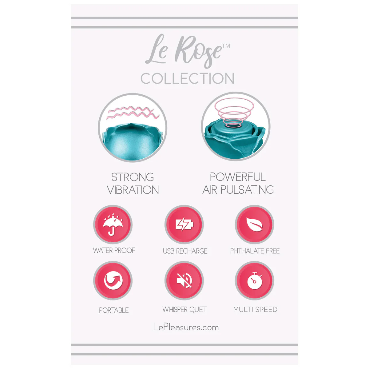 Le Rose Briller Air Pulse Clitoral Vibe in Teal Pearl - Image 5