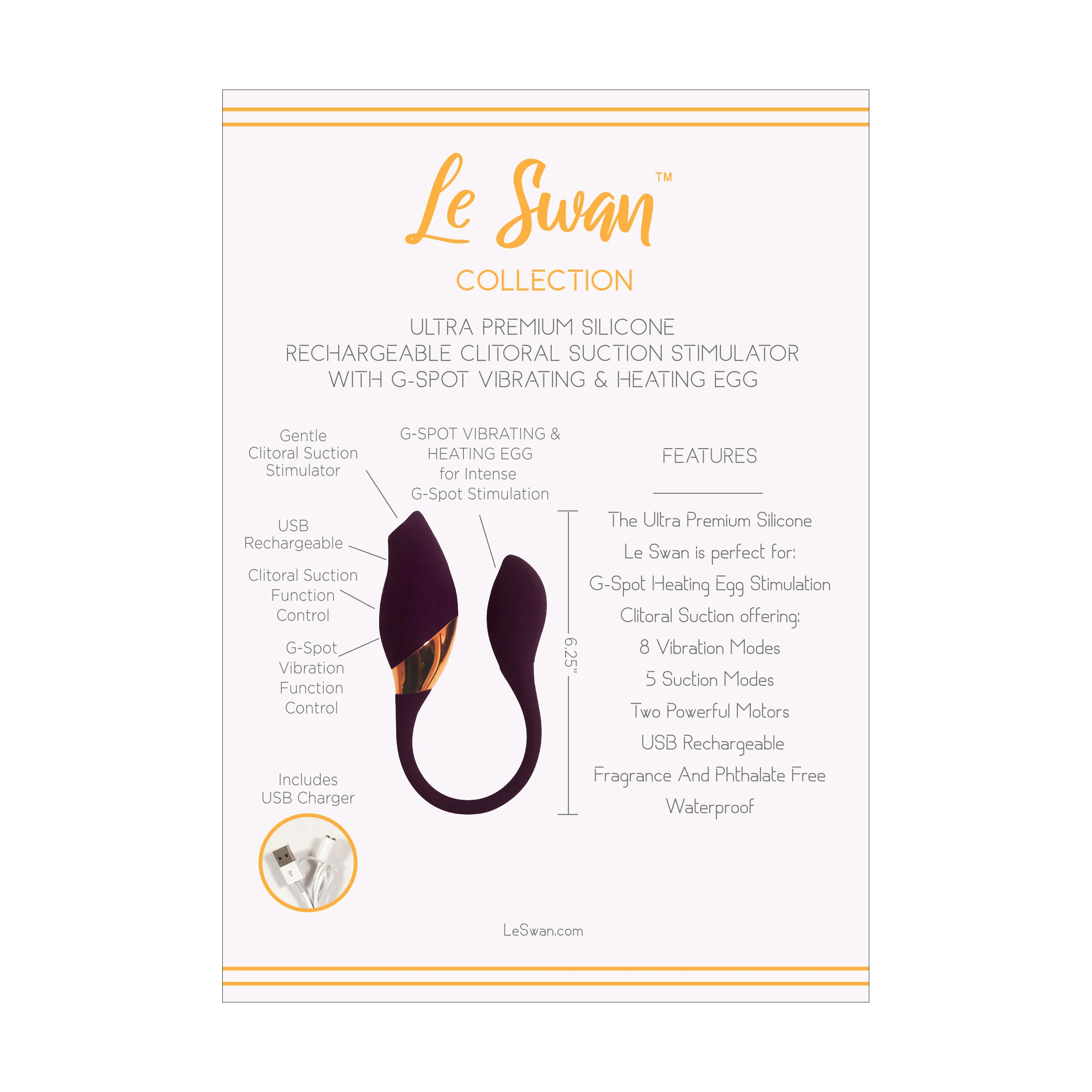 Le Swan Suction Vibe with Heating Egg - Image 3