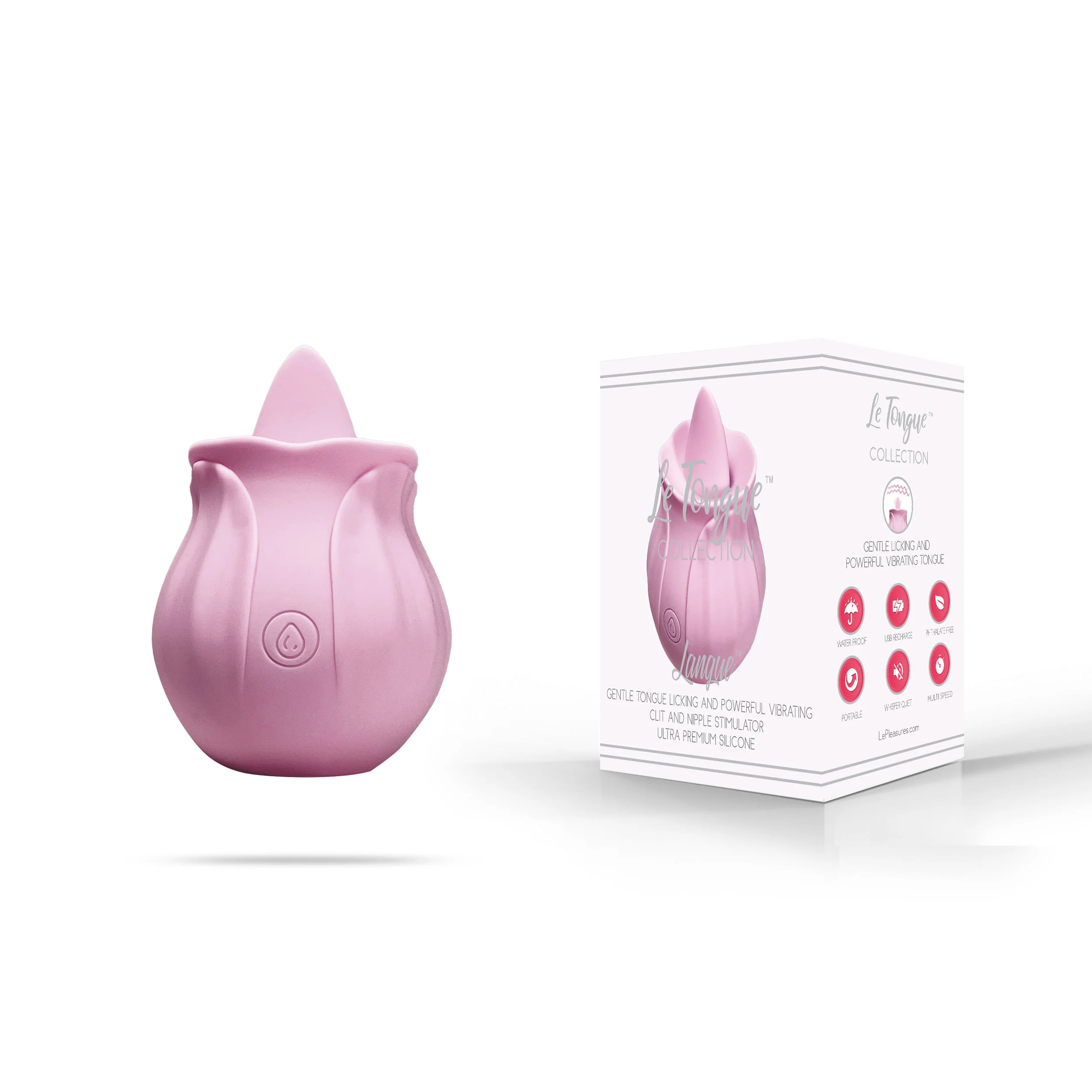 Le Tongue Clitoral Vibrator - Light Pink - Image 5