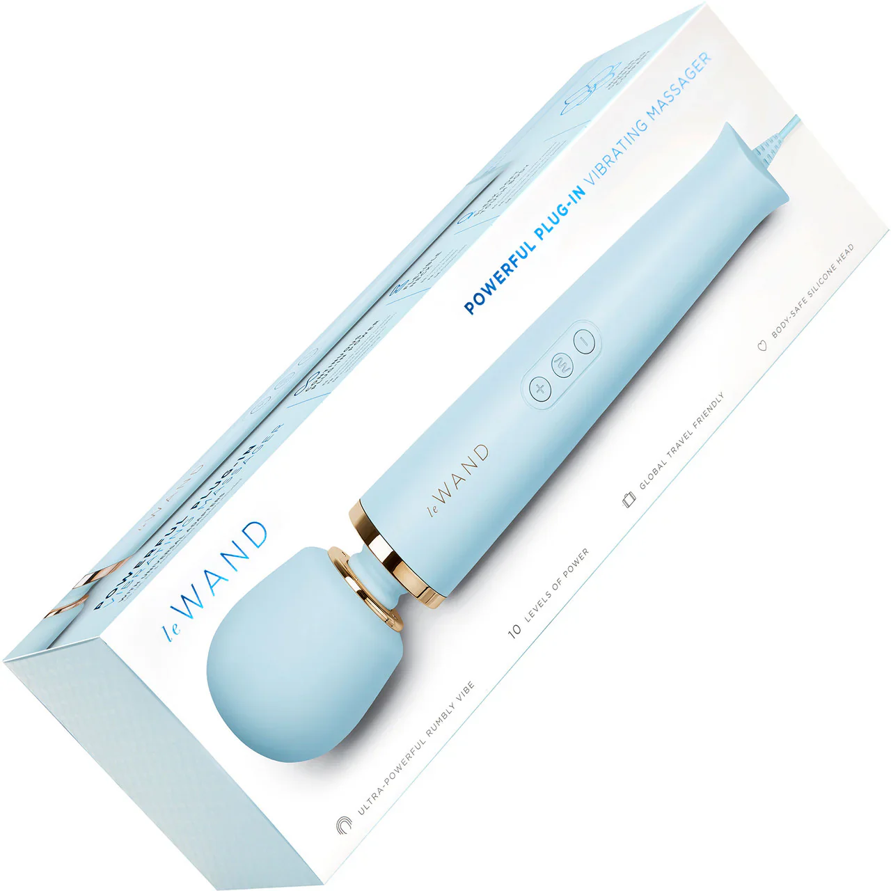 Le Wand Powerful Massage Wand Vibrator in Sky Blue - Image 7