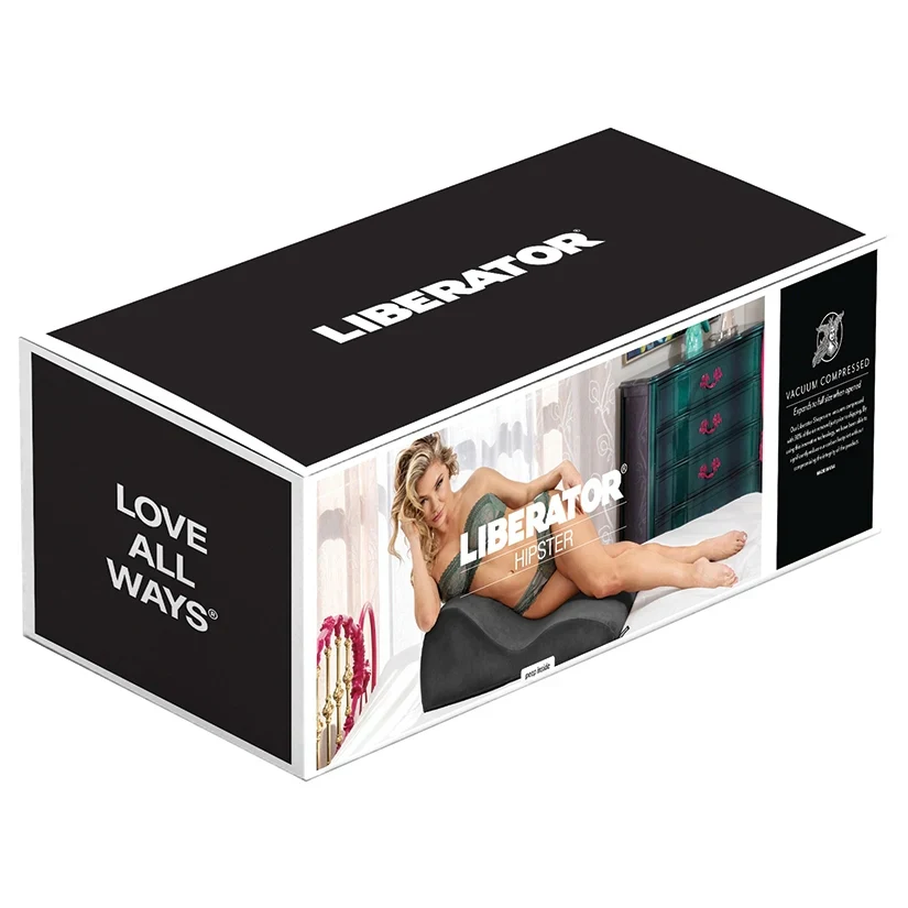 Liberator Hipster Sex Pillow in Black Velvish - Image 2