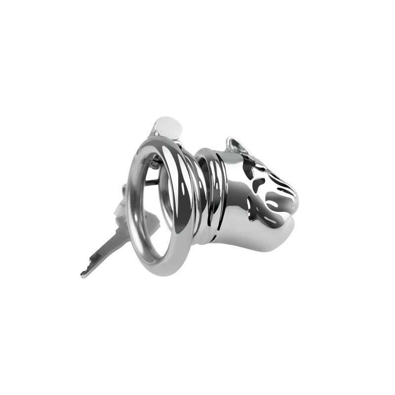 Lioness 2.1" Male Chastity Cage Cock Cage by Metal Pleasure Play - Image 4