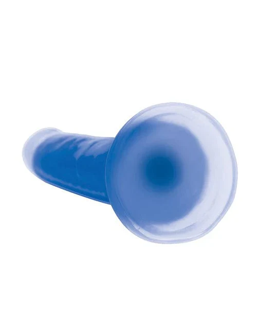 Lollicock 7" Glow-In-The-Dark Silicone Dildo, Blue - Image 3