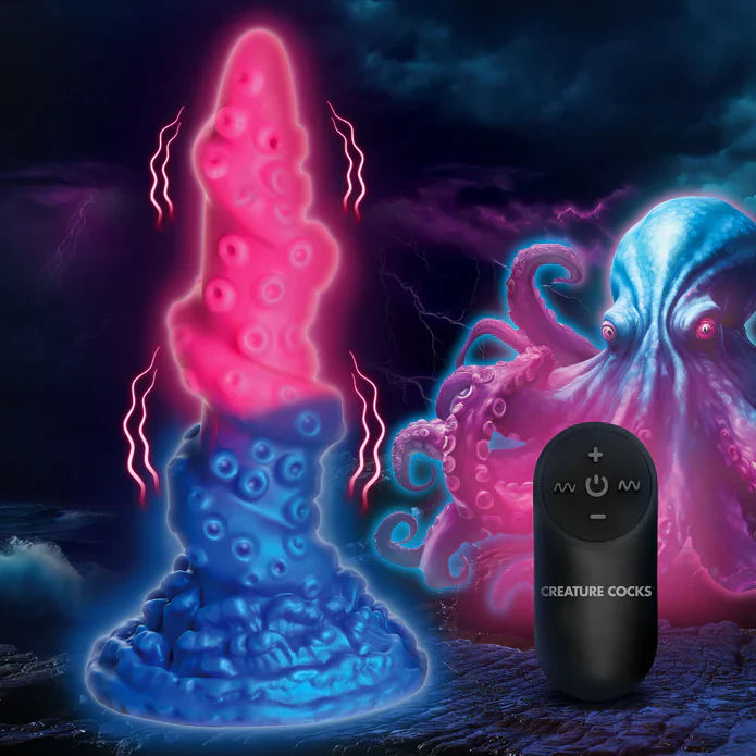Lord Kraken Vibrating Glow-in-the-Dark Silicone Dildo by Creature Cocks - Image 2