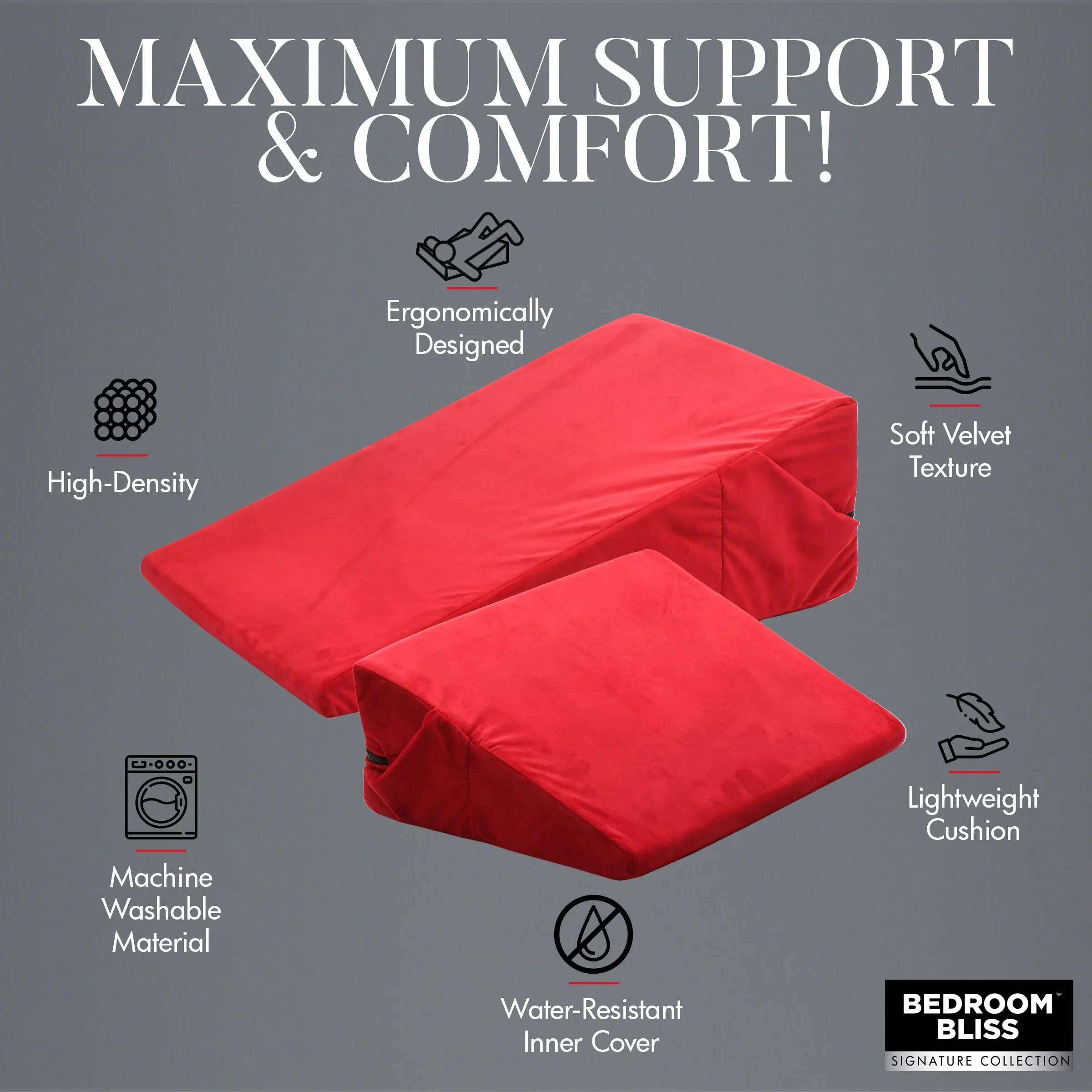 Love Cushion Foam Wedge Pillow Set - Image 5