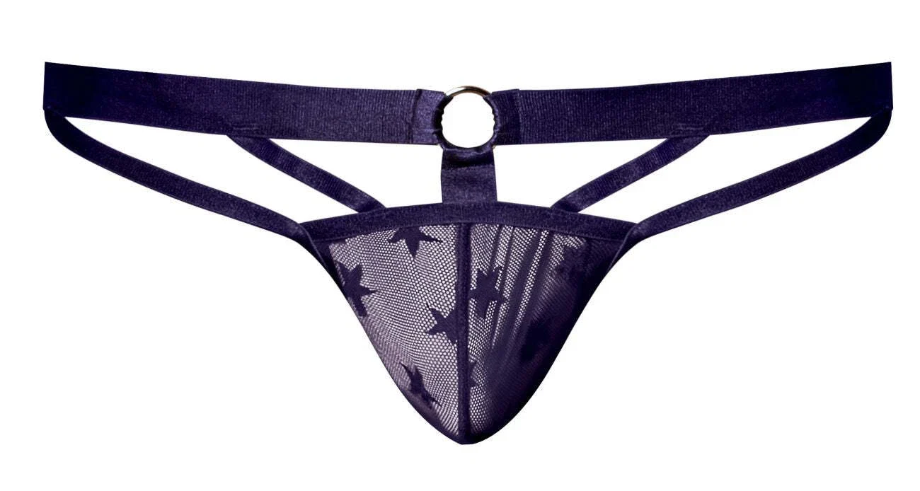 Love Star Thong with Ring, Purple - Image 3