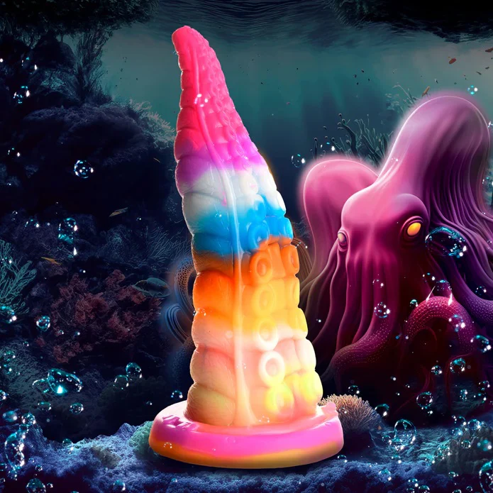 LUMINOCTOPUS GLOW-IN-THE-DARK TENTACLE SILICONE DILDO - Image 3