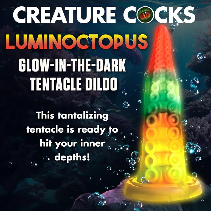 LUMINOCTOPUS GLOW-IN-THE-DARK TENTACLE SILICONE DILDO - Image 4