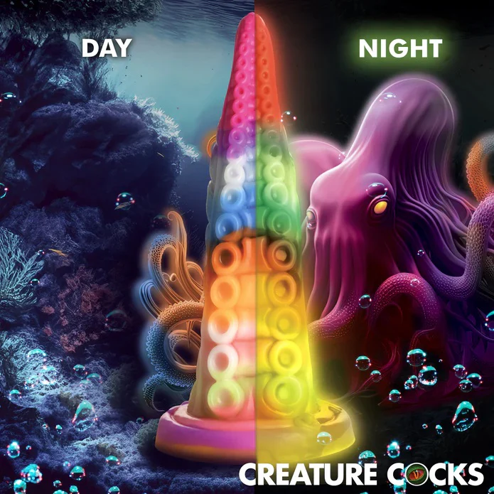 LUMINOCTOPUS GLOW-IN-THE-DARK TENTACLE SILICONE DILDO - Image 7