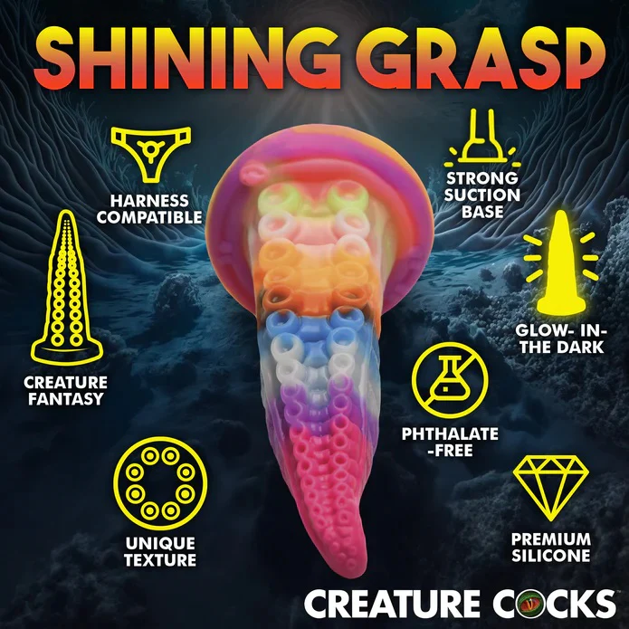 LUMINOCTOPUS GLOW-IN-THE-DARK TENTACLE SILICONE DILDO - Image 8