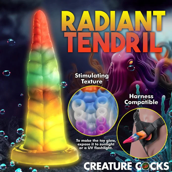 LUMINOCTOPUS GLOW-IN-THE-DARK TENTACLE SILICONE DILDO - Image 9
