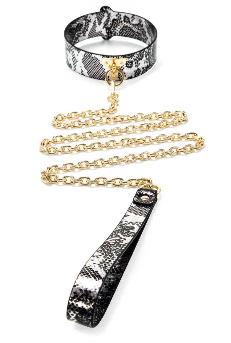 Luxe Bondage Box Set in Black & Silver Snakeskin by Fetish Pleasure Play - Image 2