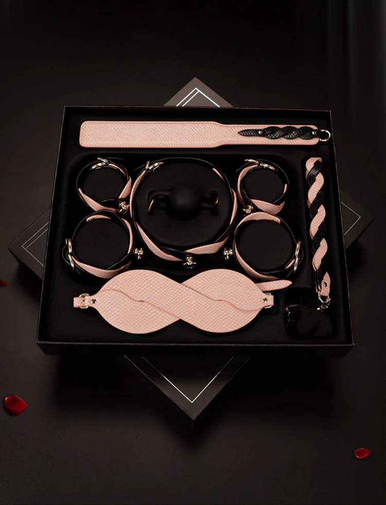 Luxe Bondage Box Set in Pink & Black Twist by Fetish Pleasure Play - Image 15