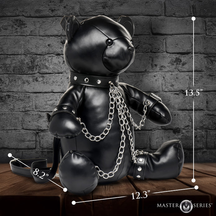Master Series BDSM Bear Backpack in Black with Chain Restraints - Image 3
