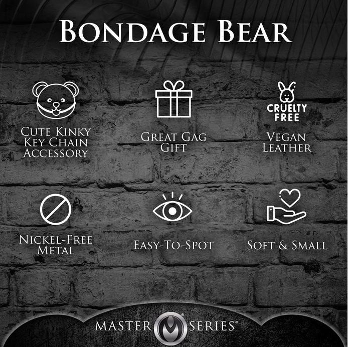 Master Series BDSM Plush Teddy Bear Keychain - Image 9