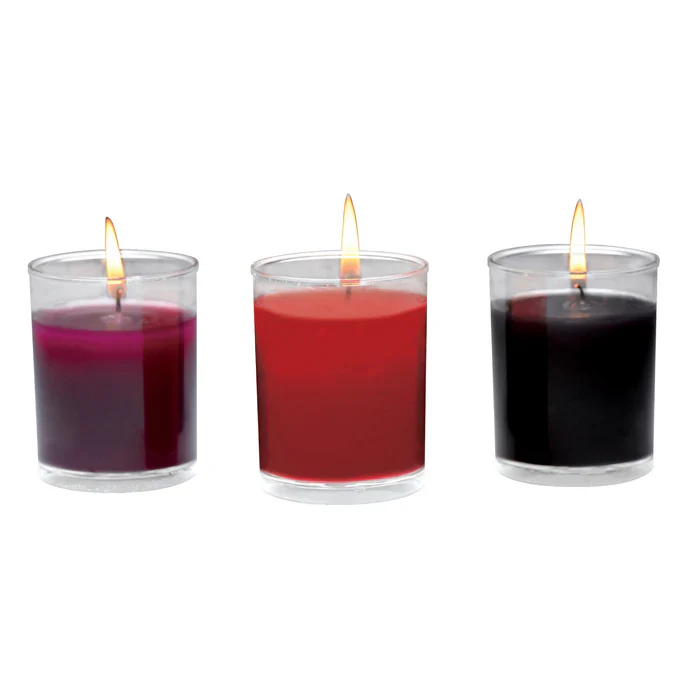 Master Series Flame Wax Play Drip Candles - Set of 3