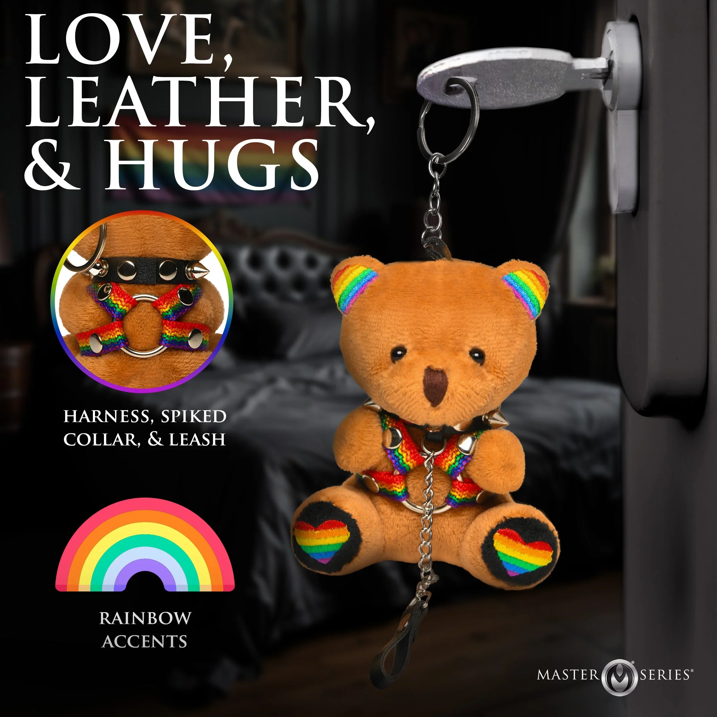 Pride Bondage Bear Keychain - Image 5