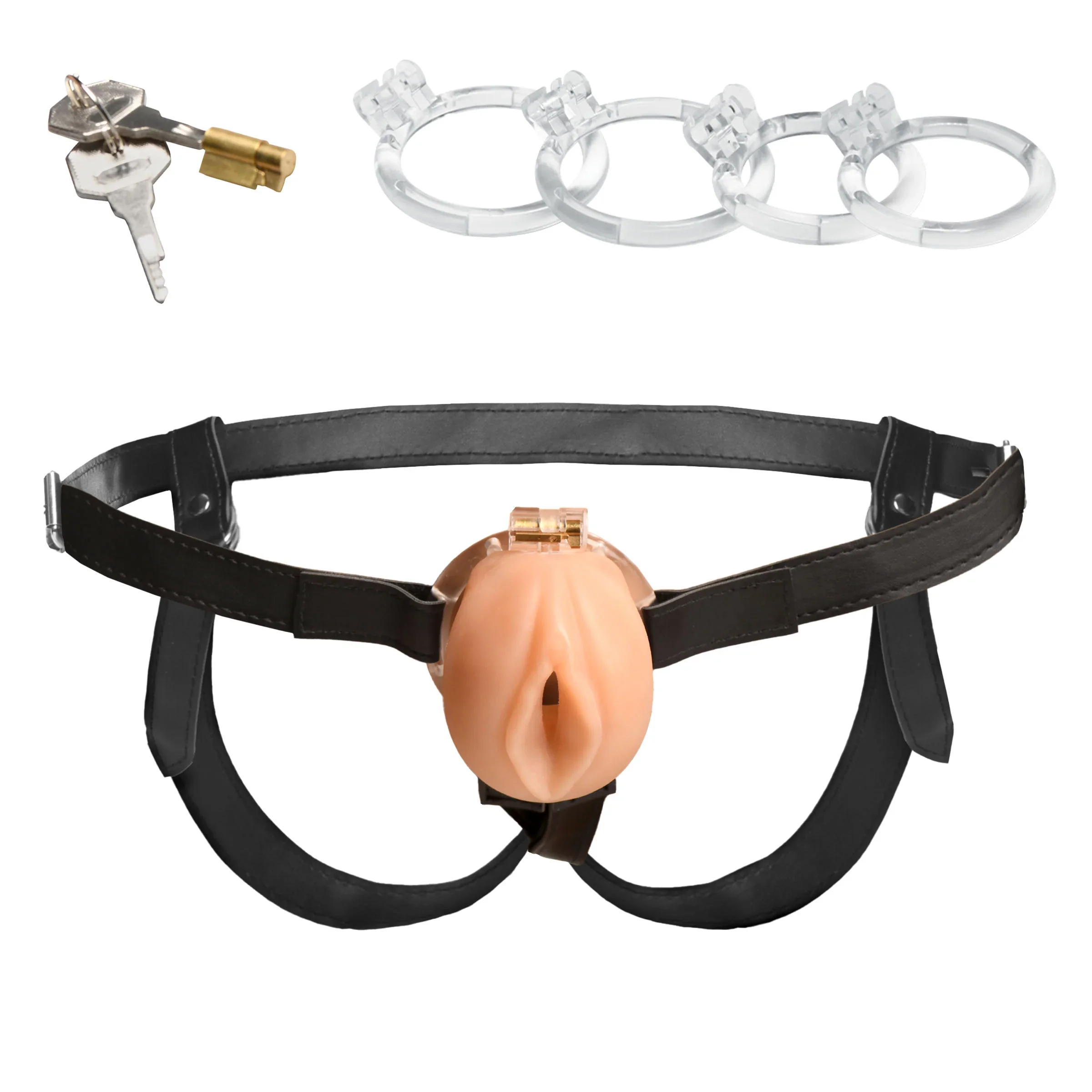 Master Series Pussy Chastity Cage - Light - Image 2
