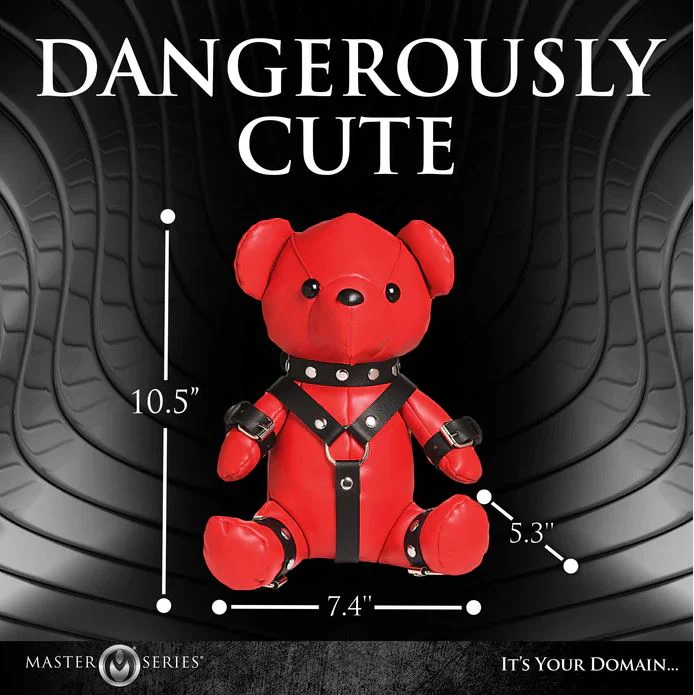Master Series Red Gimp Plush Teddy Bear - Image 6