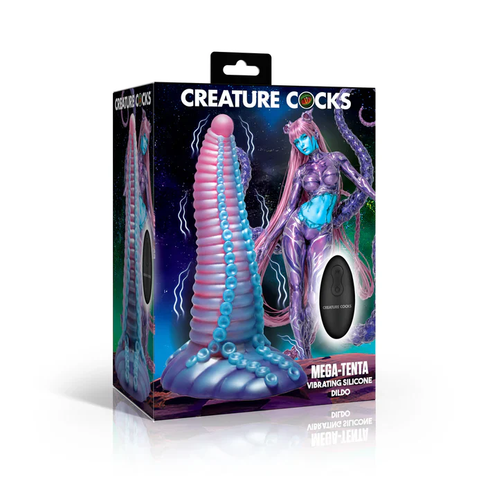 Mega-Tenta Vibrating Silicone Dildo by Creature Cocks - Image 6