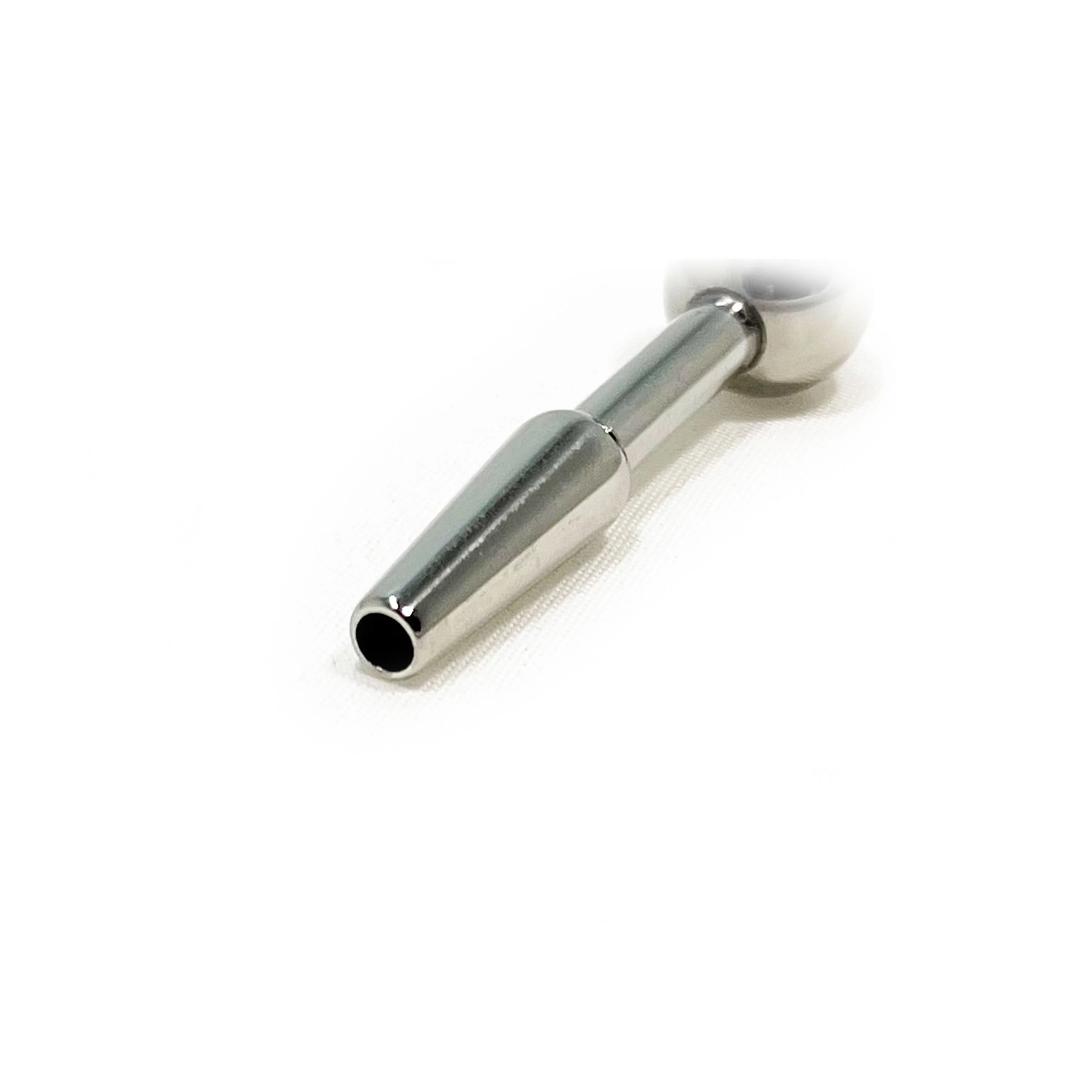 Metal Pleasure Play Hollow Urethral Sound - 2.5" - Image 2