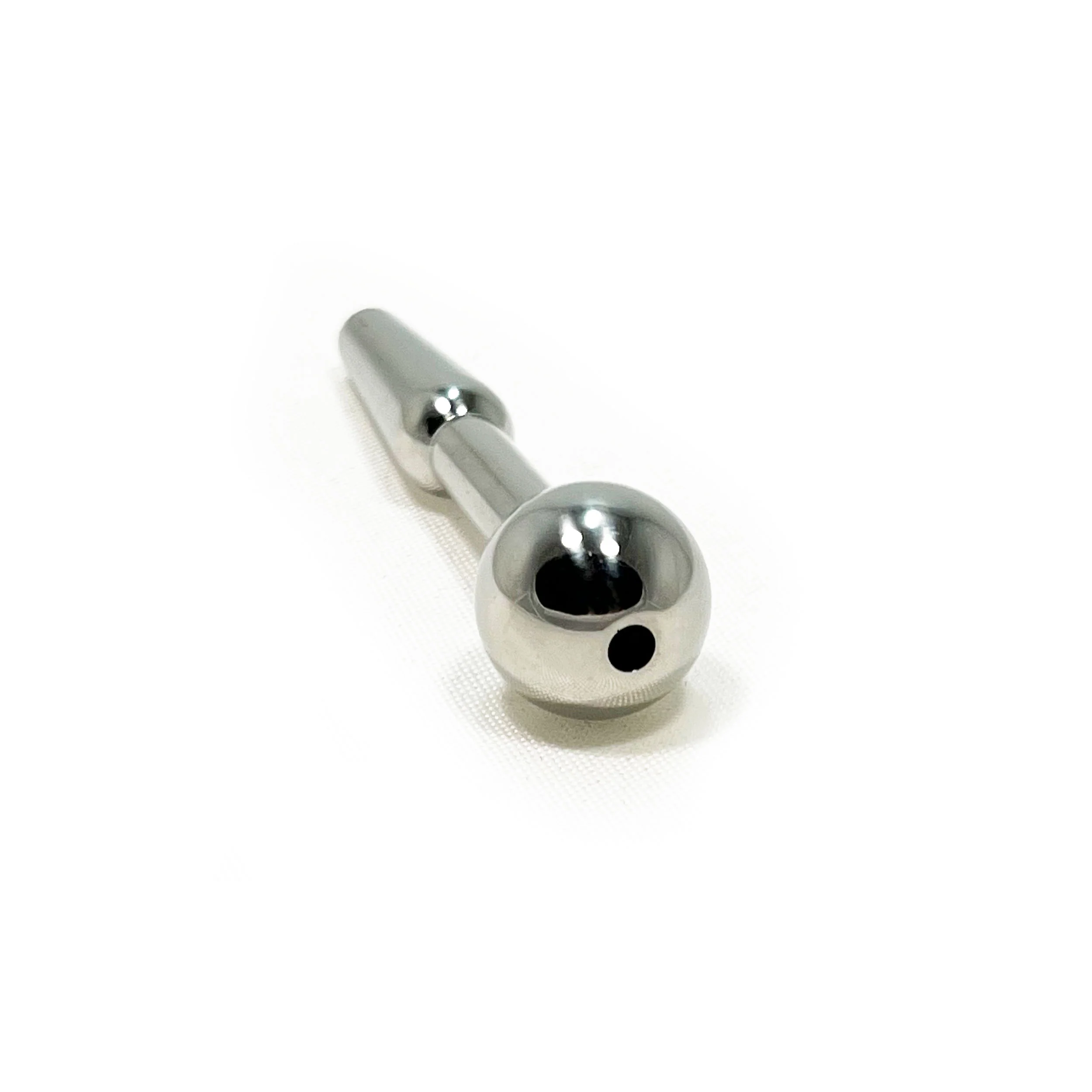 Metal Pleasure Play Hollow Urethral Sound - 2.5" - Image 3