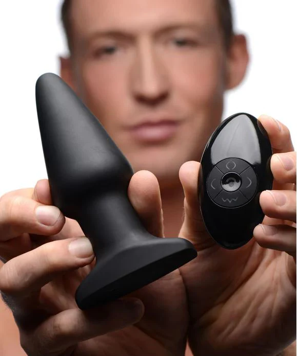Model R Smooth Vibrating Rimming Butt Plug With Remote Control - Image 4