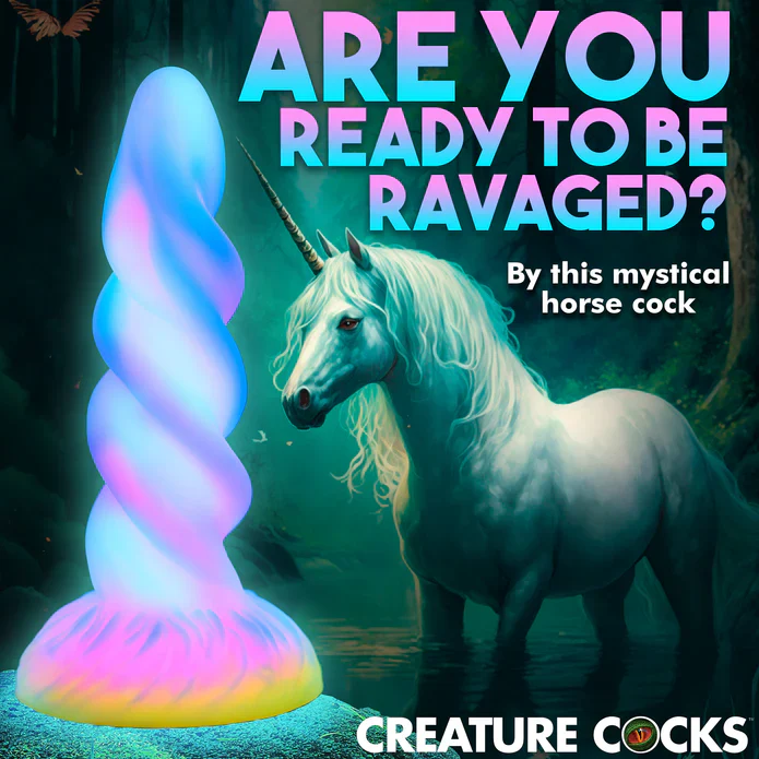 THE MOON RIDER GLOW-IN-THE-DARK UNICORN DILDO BY CREATURE COCKS - Image 6