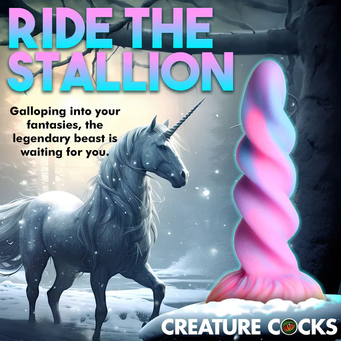 THE MOON RIDER GLOW-IN-THE-DARK UNICORN DILDO BY CREATURE COCKS - Image 8