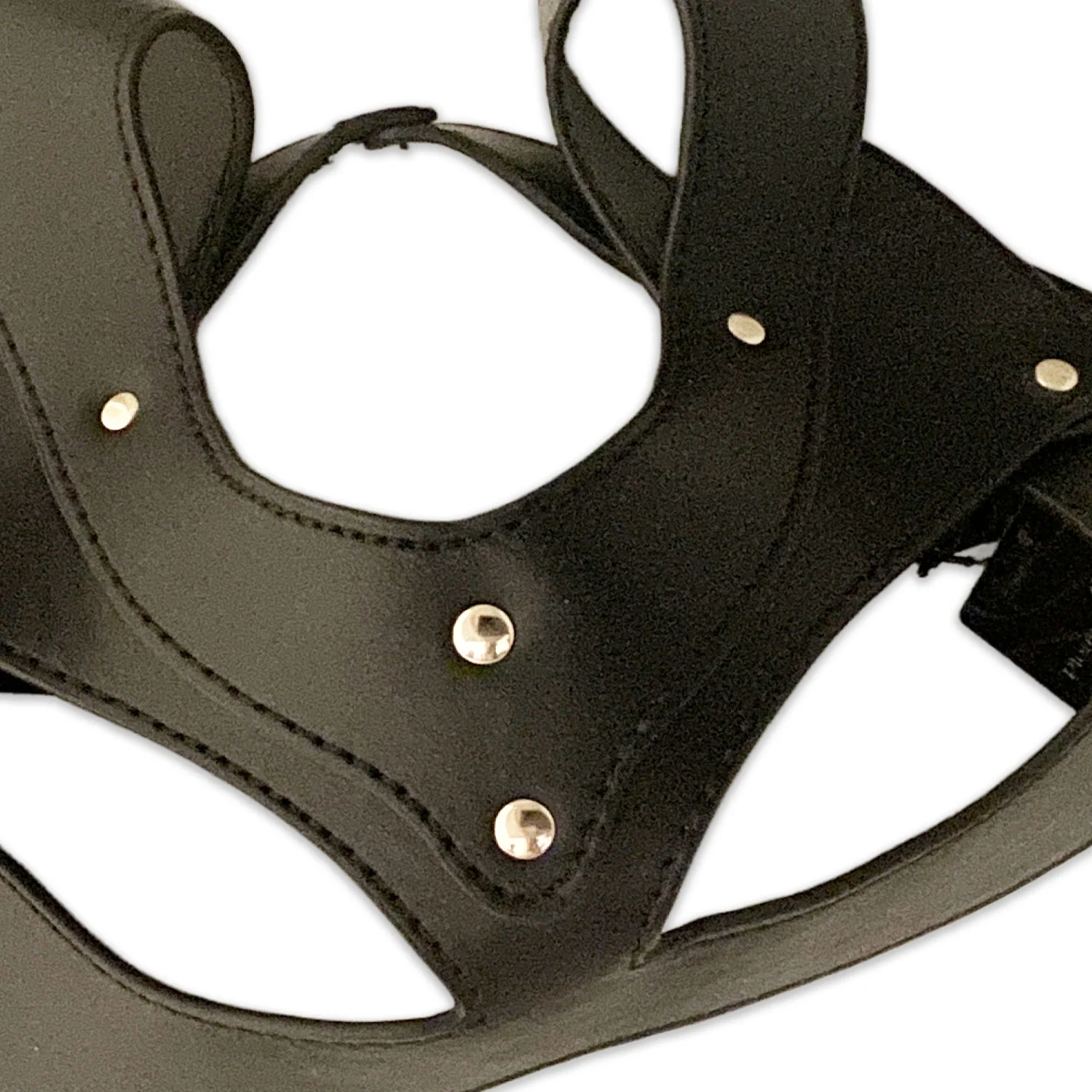 Mouse Mask in Black Vegan Leather by Fetish Pleasure Play - Image 2