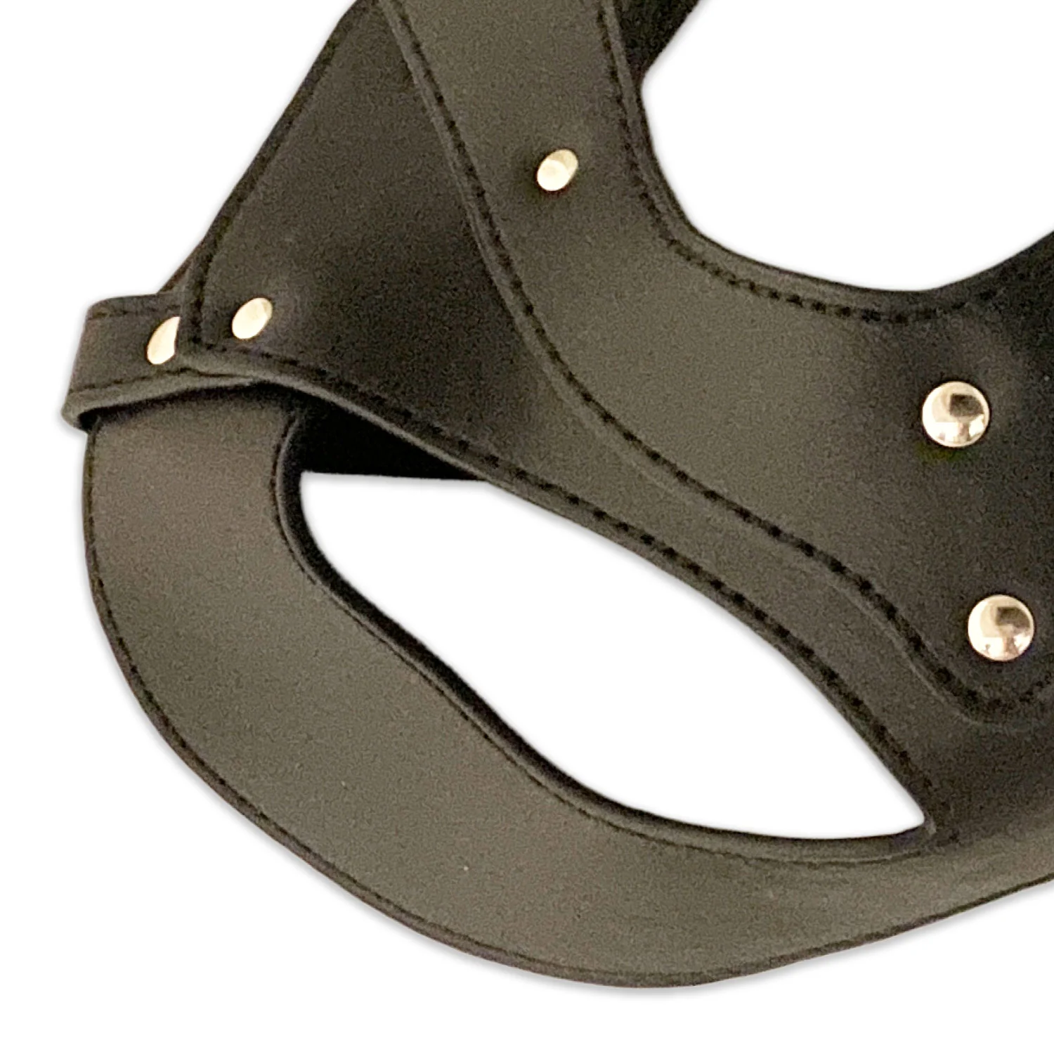 Mouse Mask in Black Vegan Leather by Fetish Pleasure Play - Image 3