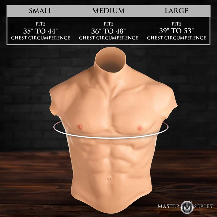 Muscular Silicone Male Chest Shirt in Large - Image 4