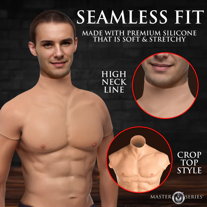 Muscular Silicone Male Chest Shirt in Large - Image 5