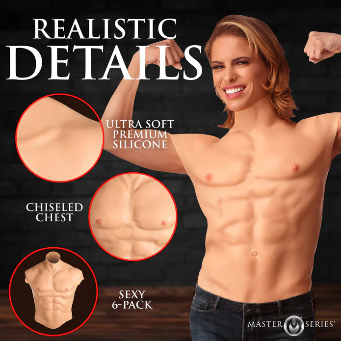 Muscular Silicone Male Chest Shirt in Large - Image 7