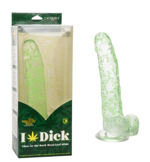 Naughty Bits I Leaf Dick Glow-In-The-Dark Weed Leaf Dildo - Green - Image 4