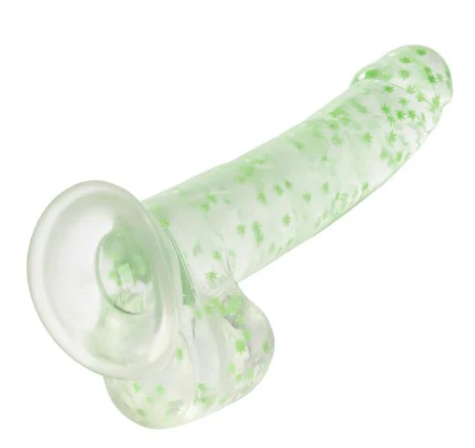 Naughty Bits I Leaf Dick Glow-In-The-Dark Weed Leaf Dildo - Green - Image 7