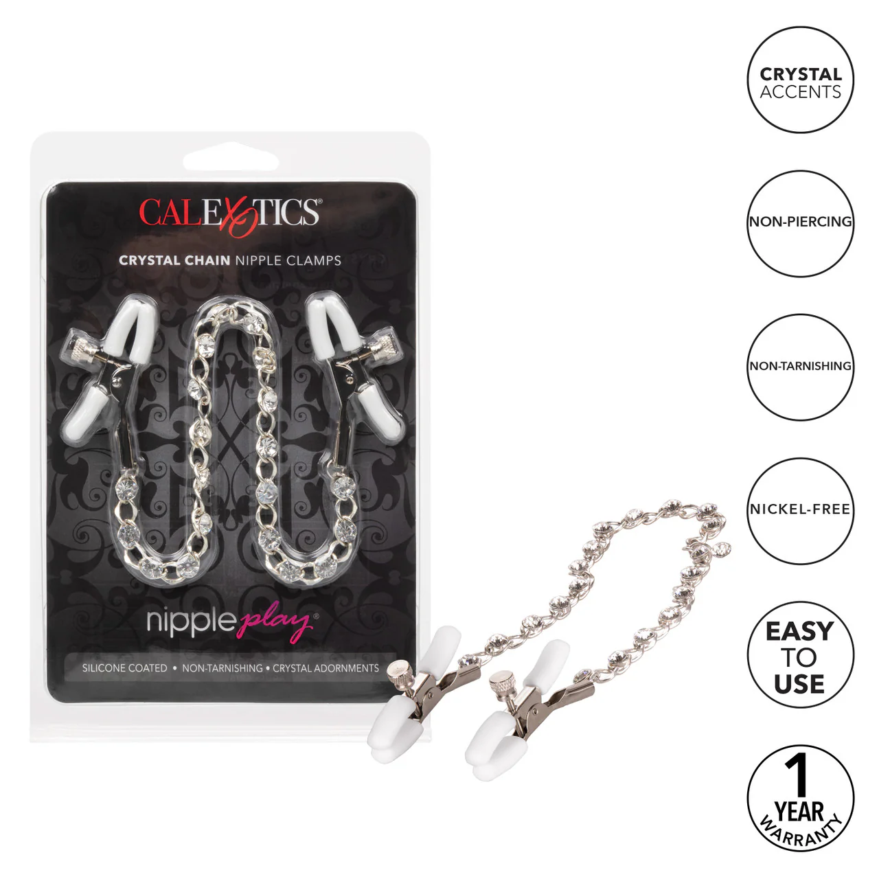 Nipple Play Crystal Chain Nipple Clamps - Image 4