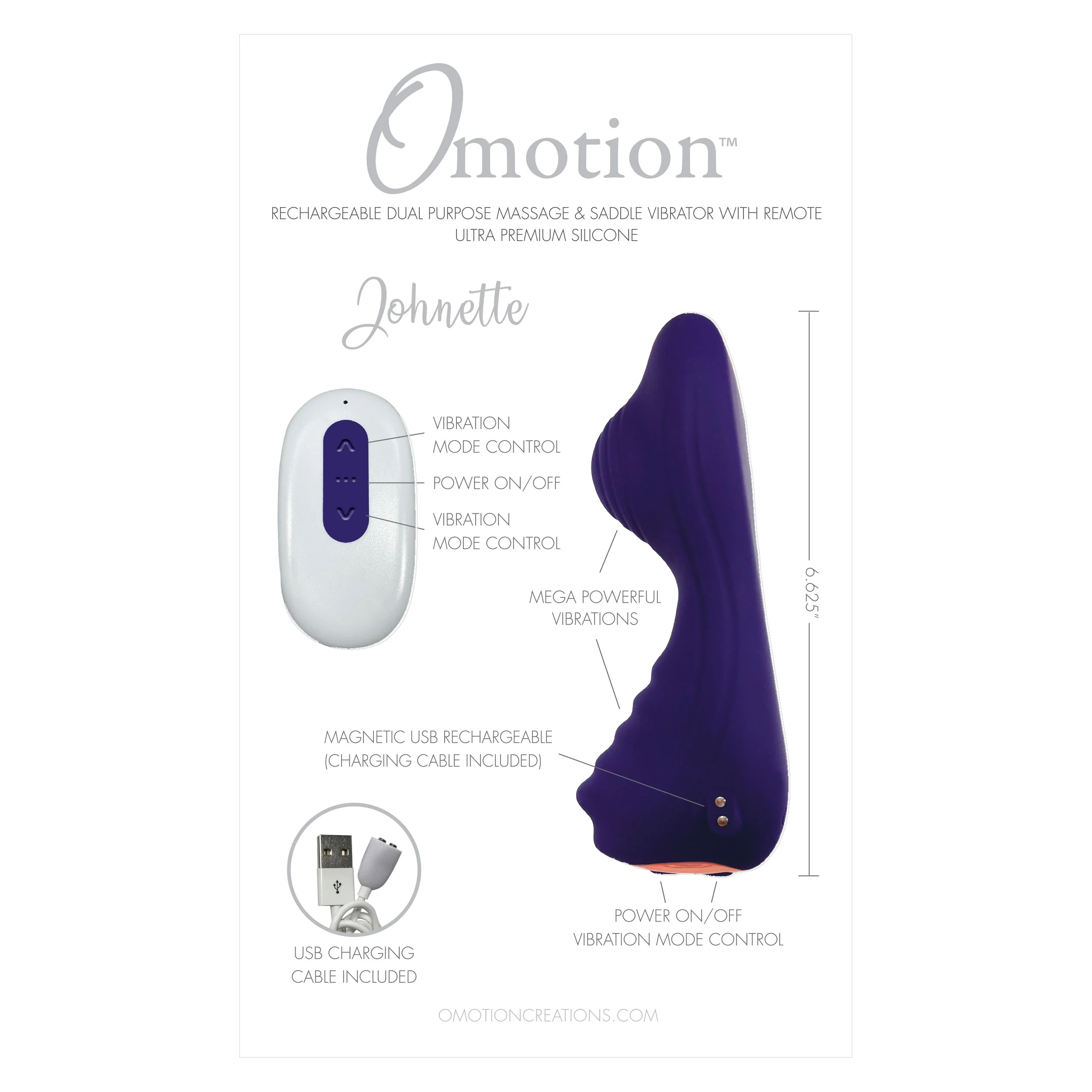 THE OMOTION JOHNETTE SADDLE VIBRATING GRINDER WITH REMOTE - Image 2