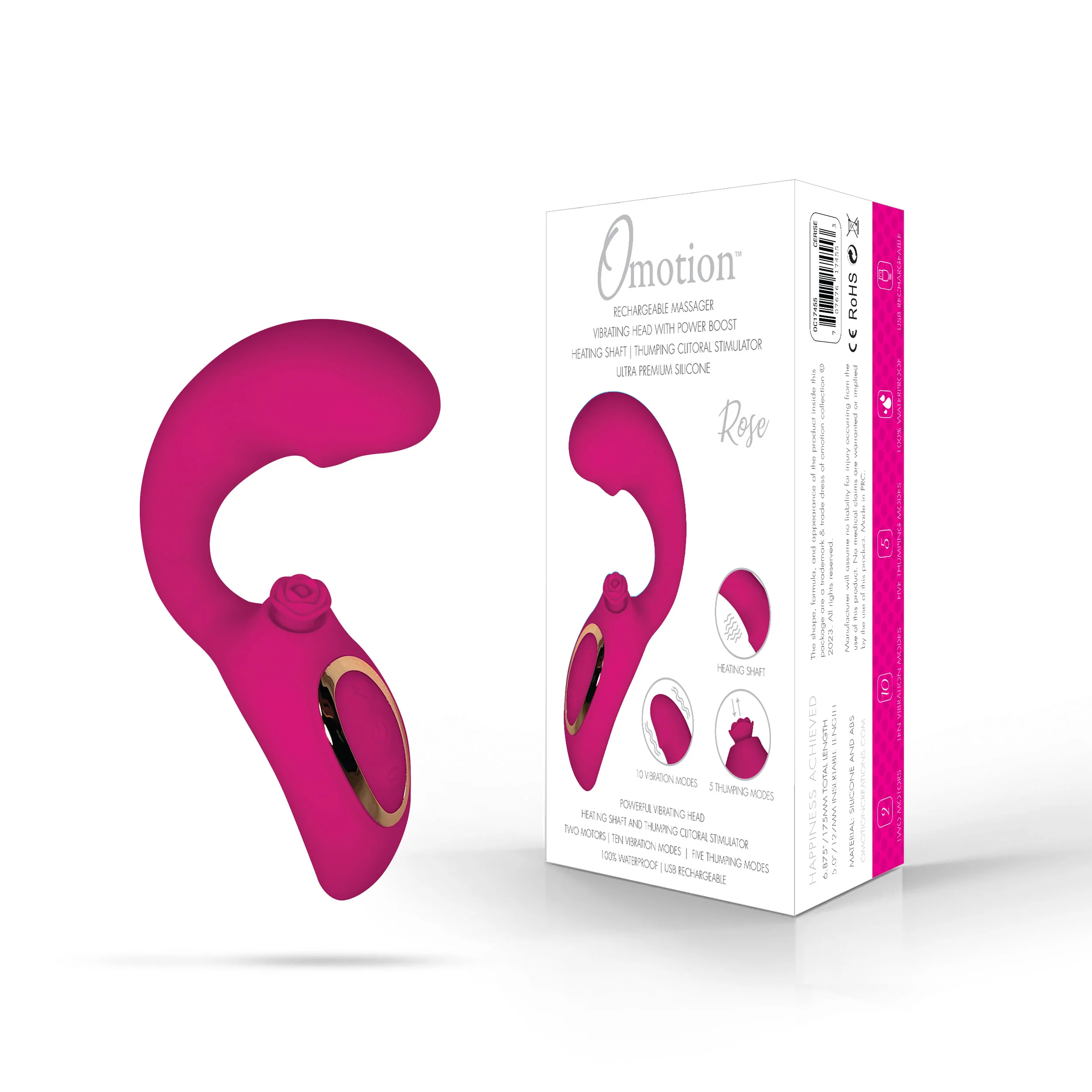 Omotion Rose Dual-Action Heating and Thumping Vibrator - Image 4