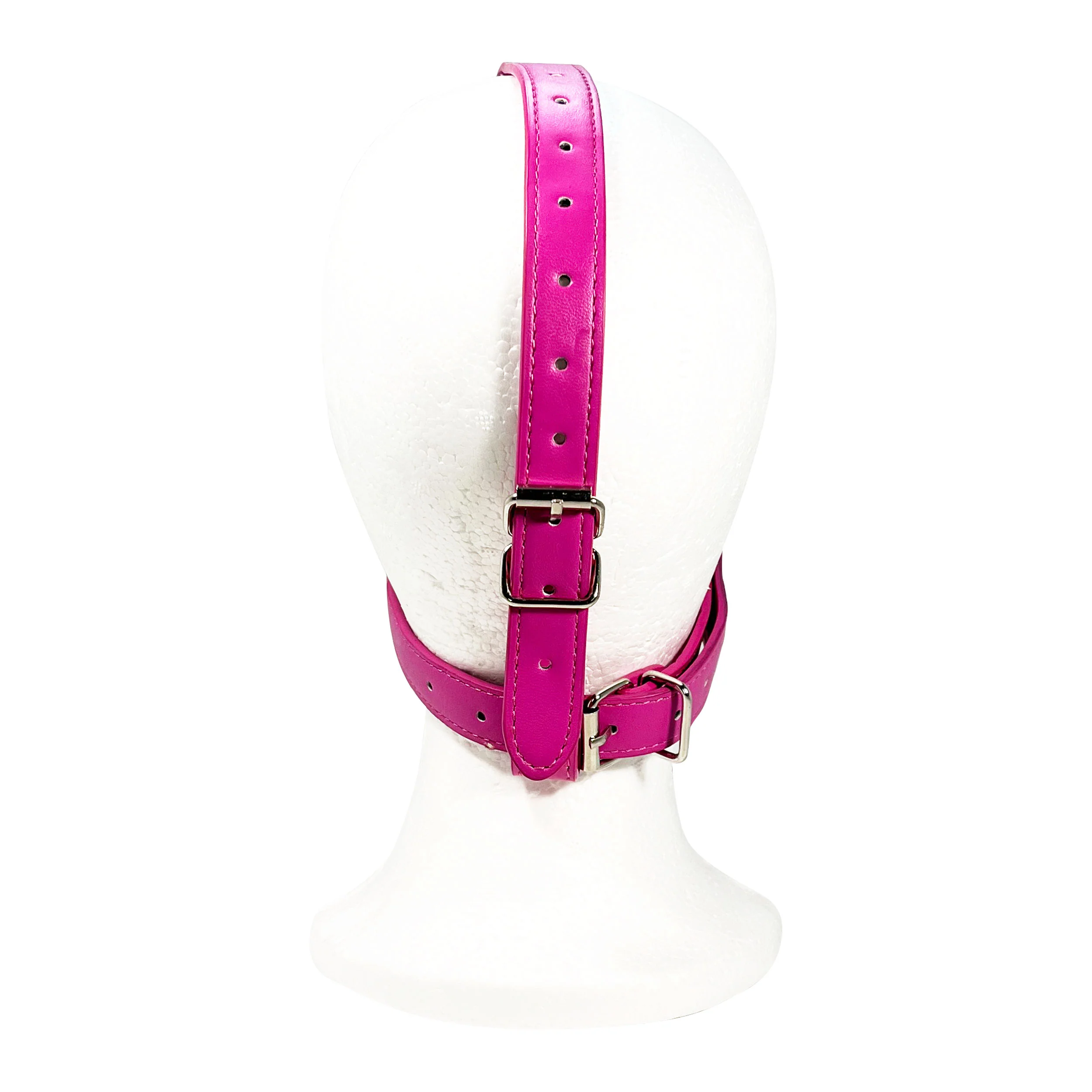 Open Mouth O-Ring Gag by Fetish Pleasure Play in Pink - Image 5