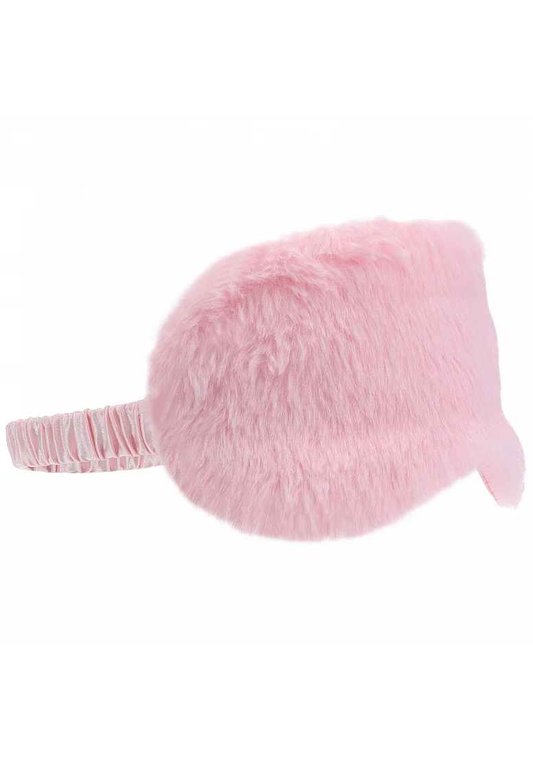 Ouch Fluffy Bondage Mask in Cotton Candy Pink - Image 2