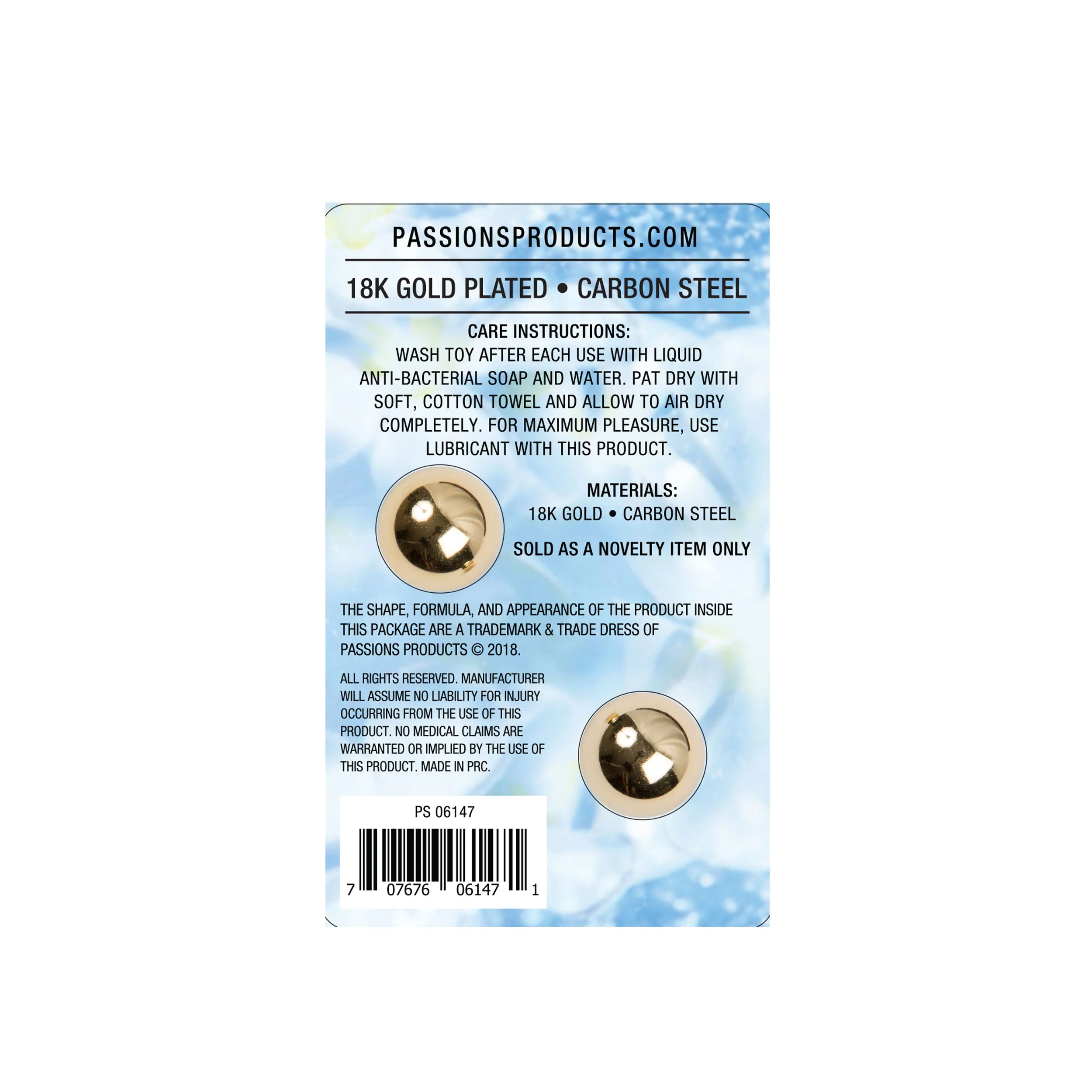 Passions Gold Plated Kegel Balls - Image 3
