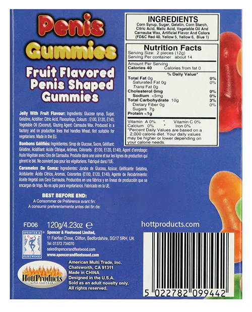 Penis Gummies Fruit Flavored Candy 5.35oz - Image 3