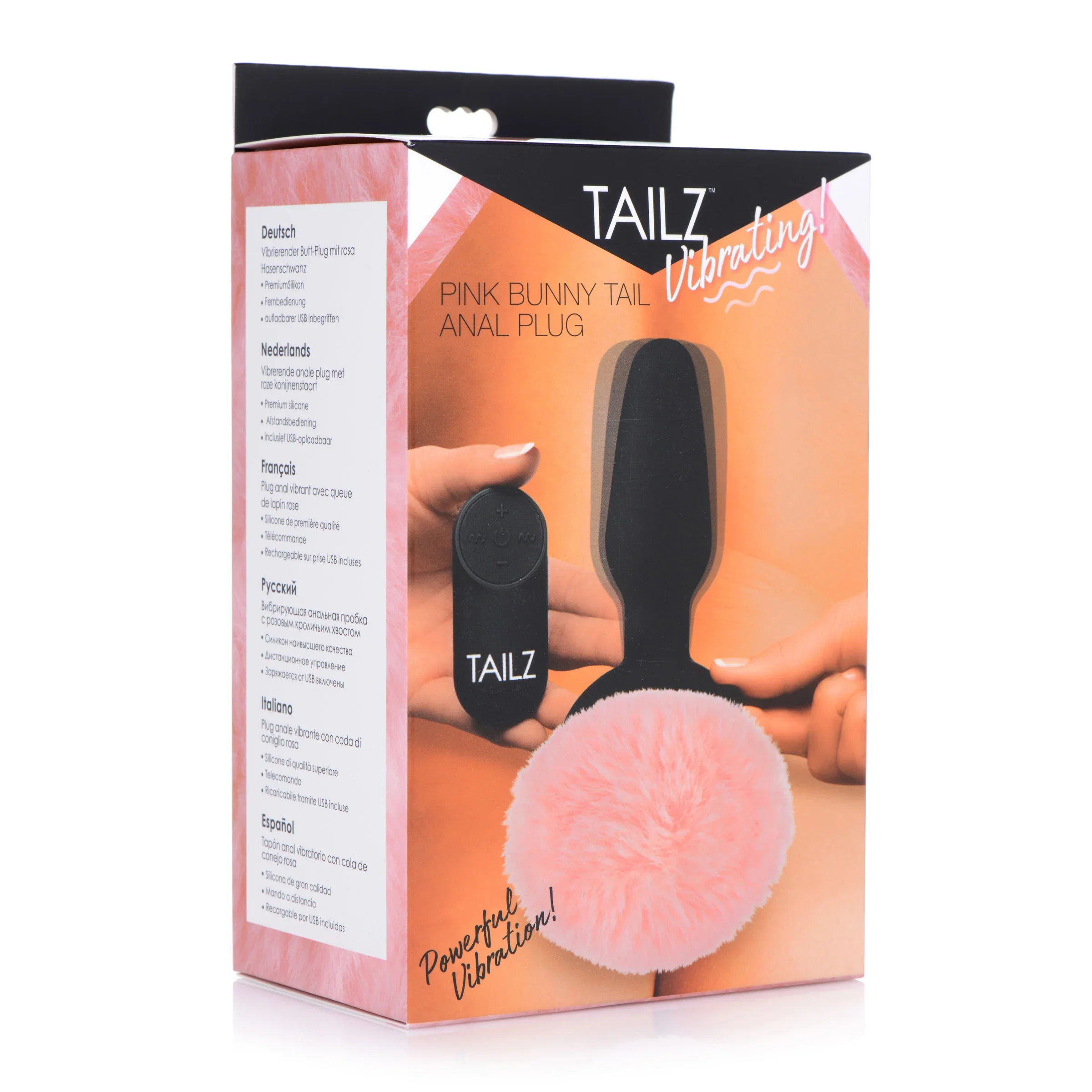 Pink Bunny Tail Vibrating Anal Plug - Image 7